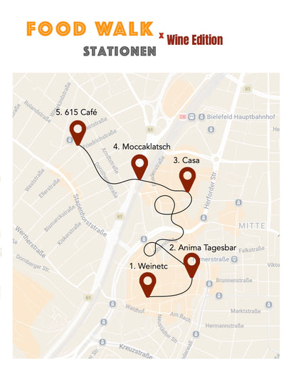Samstag, 01.08.2026: Bielefeld Food Walk x Wine Edition - Food Walk